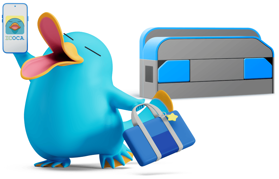 ICOCAカード 500 pre-charged Brand-new ICOCHAN Normal ICOCA IC card Platypus