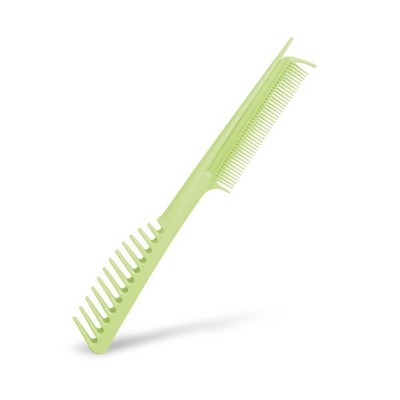 One-Handed Sectioning Comb with Fine and Coarse Teeth for Detangling and Straigh