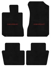 Lloyd Ultimat Front & Rear Mats for '04-08 Chevy Aveo w/Chevy Red on Black
