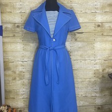 Vintage R  K Originals Mid 1960  s Blue  White Dress. Pre-owned. Zip Back.