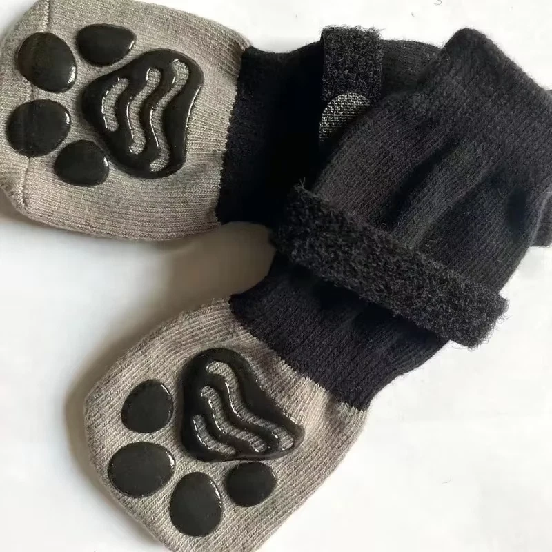 Calcetines antideslizantes botas para perros 4 piezas protector de pata con correas ajustables para Small Me Foto 2 de 4