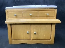 Concord Miniatures Dollhouse Kitchen Sink Cabinet Ceramic Top Vintage 1970's