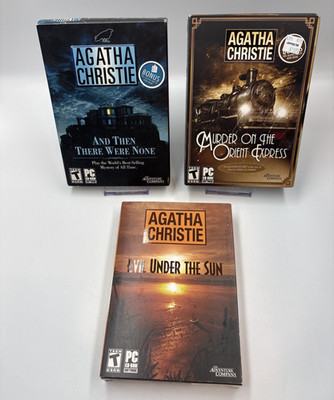 Agatha Christie PC Game Trilogy Lot Evil Under Sun Murder Orient Express None VG