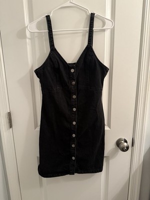 white christmas dresses TOPSHOP Black Denim Dress – Circular Clothing Co main image 0