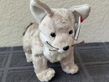 ♡ SLICK ♡ 2003 Ty Beanie Babies Fuzzy Light Brown FOX Plush *MWMT*