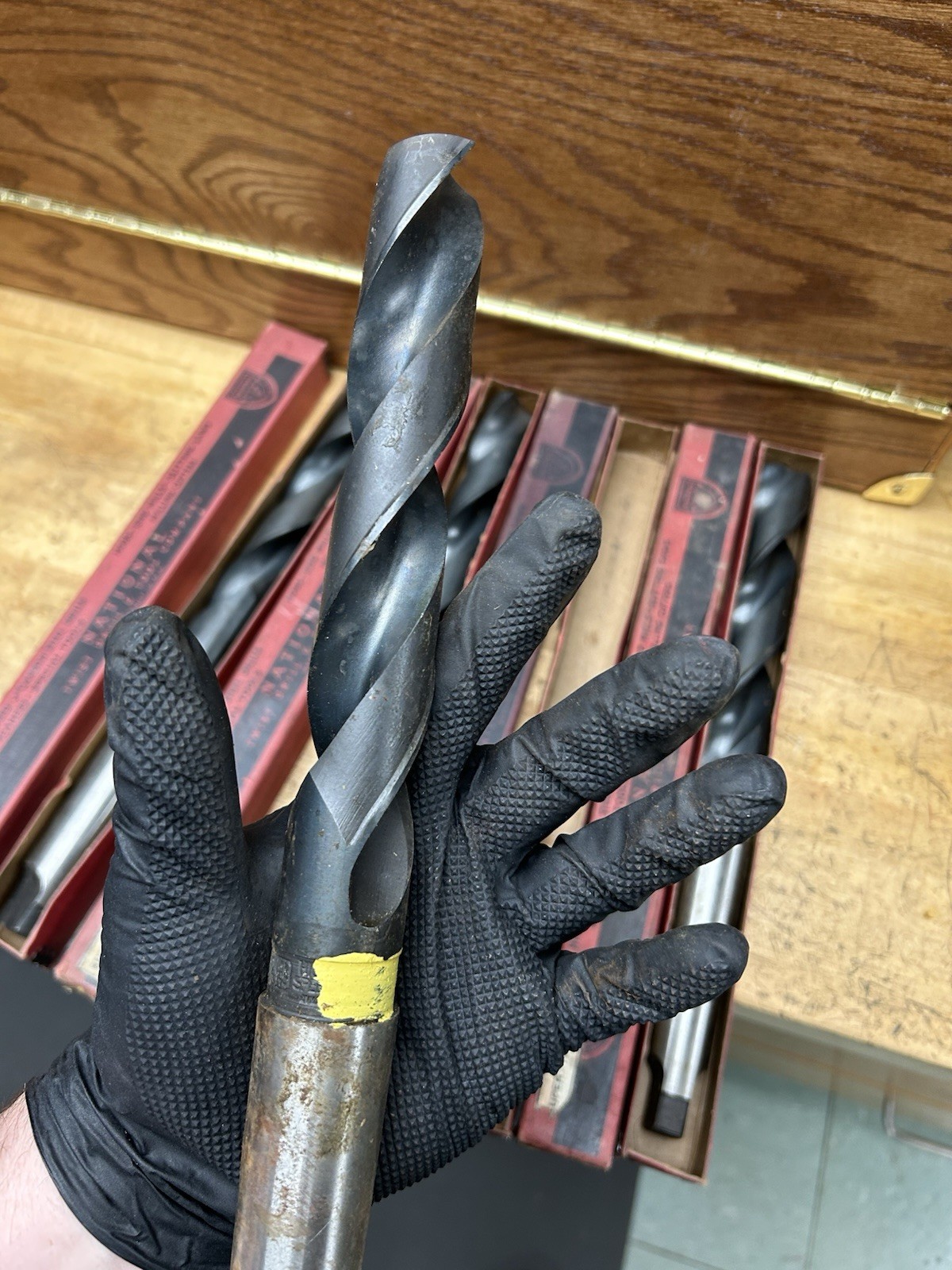 LOT OF 4, NEW! HSS 4MT TAPER SHANK DRILL 1-5/32" DIAMETER NATIONAL TWIST DRILL