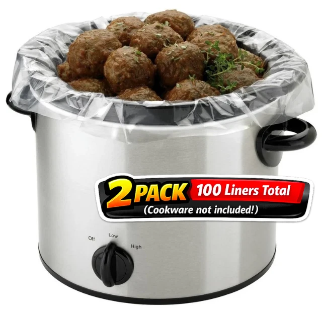 PanSaver EZ Clean Slow Cooker Liners 50 Liners 23"x14" - 2 PACK (100 ct. total)