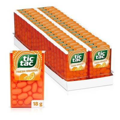 Tic tac fresh orange   Fruchtige Dragees mit Orangengeschmack   36 x 18 g