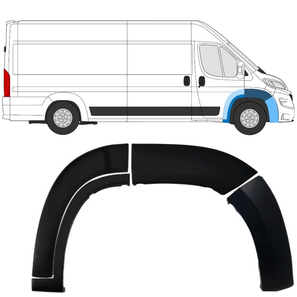 Front Fender Trim Set for Opel Movano 2021- / Right