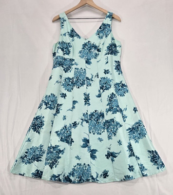 Vintage Ann Taylor Silk Babydoll Dress Floral Flare Y2K Fairy Whimsy Cottage 10