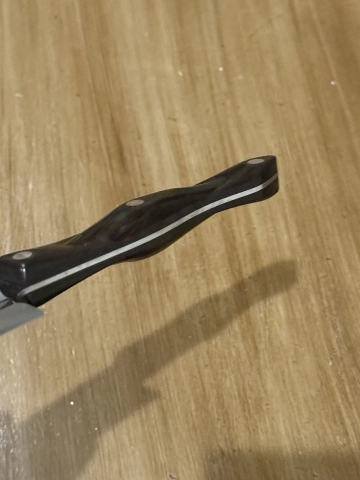 Нож шеф-повара CUTCO Petite No1728 KB 7 5/8 дюйма классическая темно-коричневая ручка США - Изображение 4 из 4