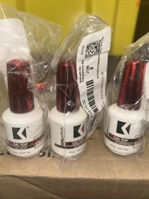 3 Bottles Kupa Gelfinity Gel TOP COAT No Wipe UV/LED Cure Soak Off 0.5oz