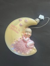 4" Baby's 1st Christmas Moon Ornament