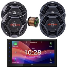 JVC Bluetooth Receiver, 2x 6.5" 300W Speakers, 2x 6.75" 300W Speakers  Wire