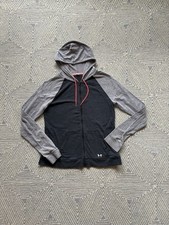 Women's Under Armour Full Zip Lightweight Hooded Sweatshirt - Blue/Gray - Large