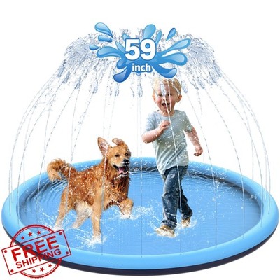 CACSPS 59'' Blue Splash Pad Kids Dog