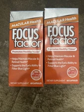 2 FOCUS FACTOR MACULAR HEALTH VISION 60 TABS EACH 120 TOTAL TAB. Exp: 05/2025