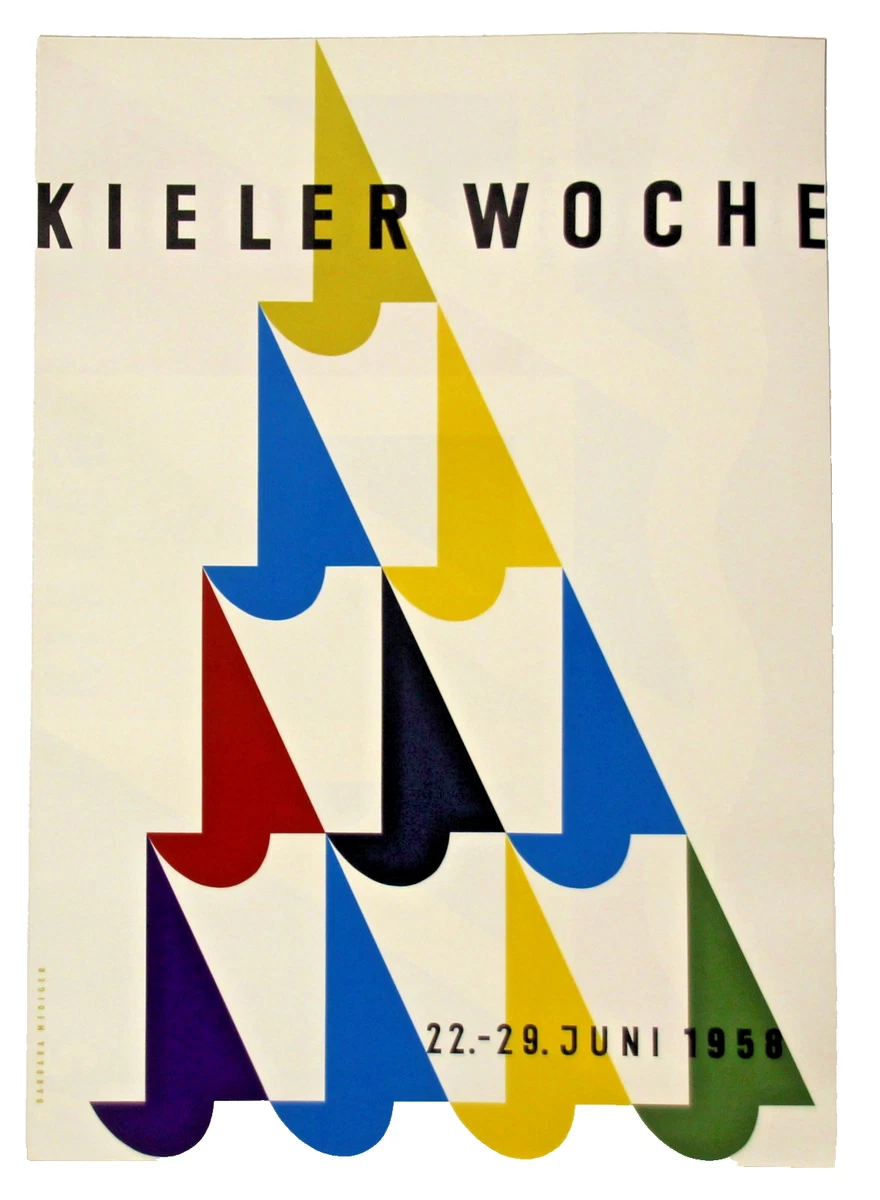 Affiche Vintage WindjammerTreffen Kiel 1980 – Kieler Woche, Format DIN A1