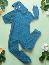 1257 Dino fleece pajama romper youth size 10