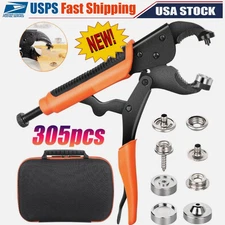 305pcs Heavy Duty Snap Fastener Tool Boat Cover Metal Snaps Canvas Sewing Tarps
