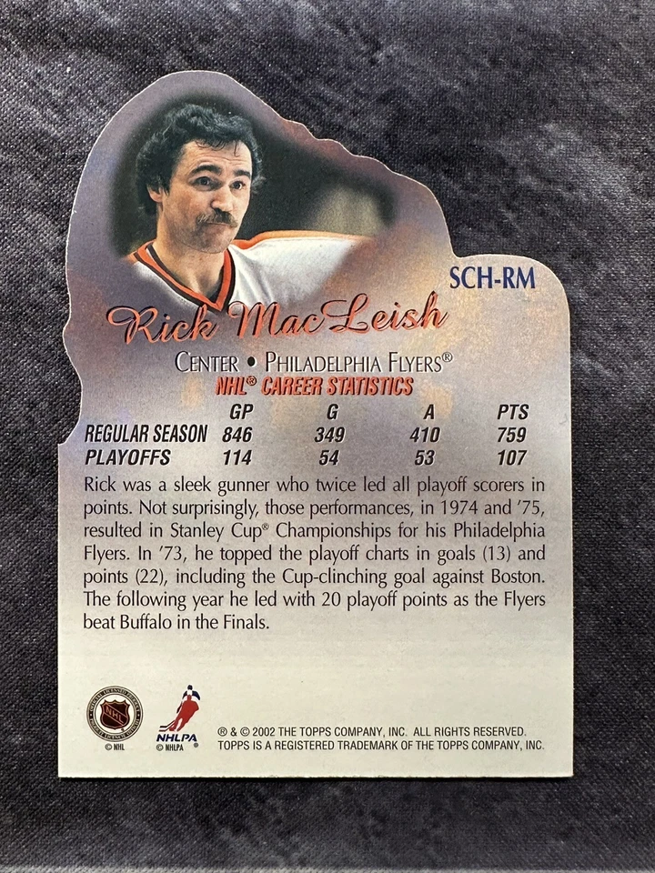 2002-03 Topps Stanley Cup Heroes SCH-RM Rick MacLeish Philadelphia Flyers - Image 2 of 2