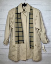 Vintage London Fog Lined Coat Scarf Women s Size 6P