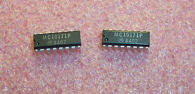 QTY (25) MC10171P  MOTOROLA 16 PIN DIP DUAL BINARY 1-4 DECODER  NOS 1 TUBE