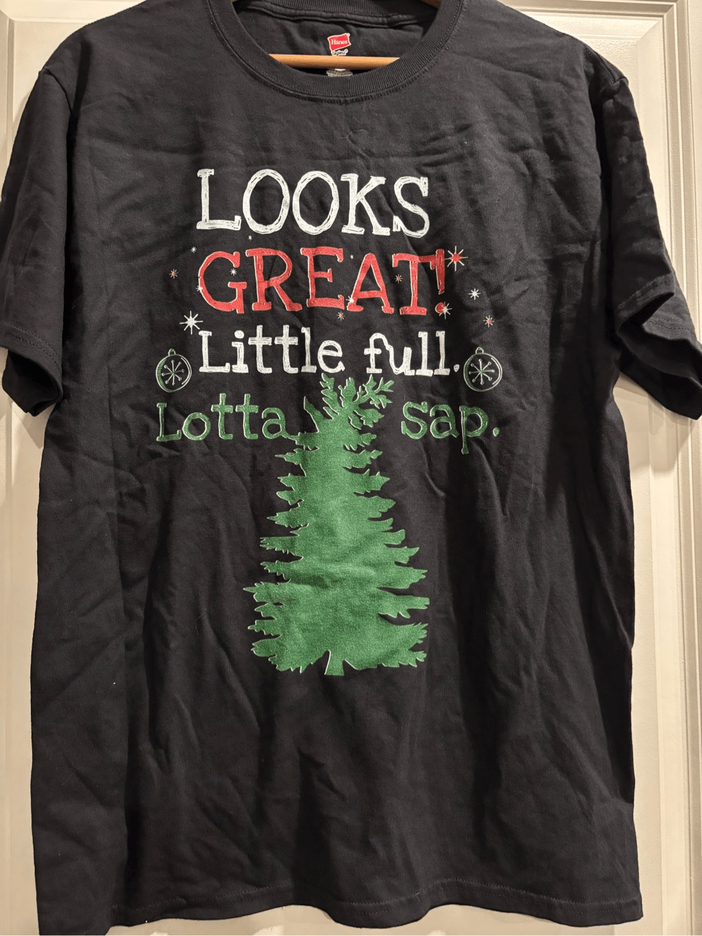 Festive Little Full Lotta Sap Christmas T-Shirt in Medium