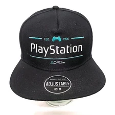 Official Licensed PlayStation Bioworld Hat Cap Snapback Black Teal White OSFM