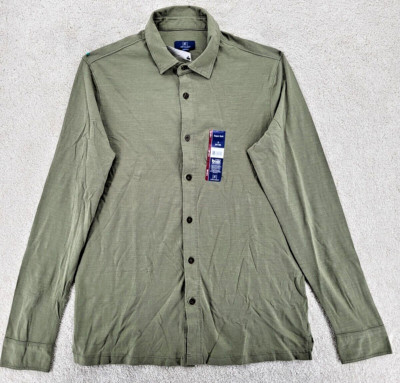 George super soft shirt Men's size 34/36 button down, sage green New with tags