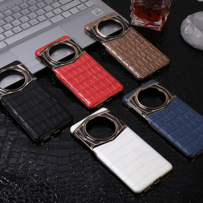 Genuine Crocodile Leather Plating Back case For Huawei Mate 60 50 40 Pro RS