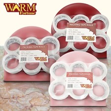 WF 6 Rolls 2" x 110 Yard 2 Mil Carton Sealing Clear Packing Tape Box Shipping