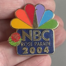 NBC Multi-Color Enamel Peacock Lapel Pin 2004 Rose Parade