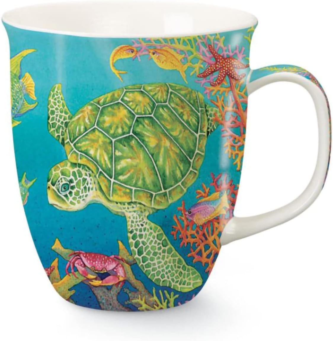 Sea Turtle Themed Ceramic Mug for Coffee or Tea