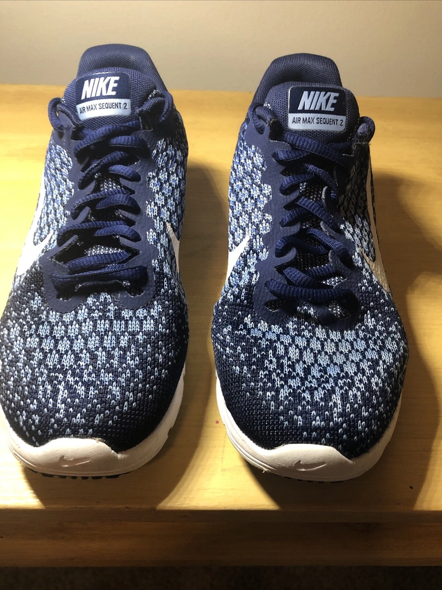 Nike Air Max Sequent 2 Men\'s‎ Running Shoes Navy Blue Size 12 Nike Air Max Sequent Blue for Sale | Authenticity Guaranteed  main image 4