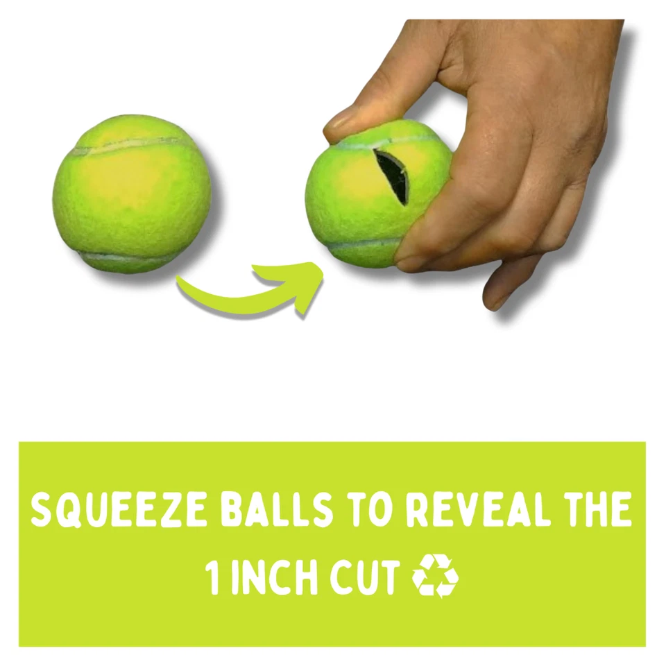 100 Recycled Tennis Balls Pre Cut to Fit Classroom Chairs, Table, or Walker Legs - Image 4 of 4