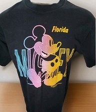 VTG 80s MICKEY MOUSE NEON FLORIDA WALT DISNEY SHERRY t-shirt XL Single Stitch