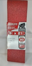 NEW Diablo DCB321080S02G 3" x 21" 80-Grit Sanding Belt 2-Pack 