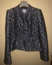 NEW Armani Collezioni Women's Light Short Black  Grey Long Sleeve Blazer Size 4
