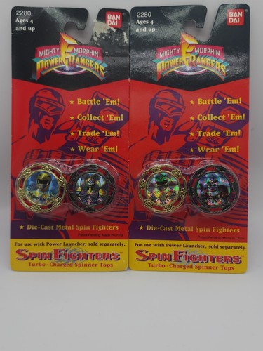BANDAI 1993 MIGHTY MORPHIN POWER RANGERS SPIN FIGHTERS LOT OF 2 ...