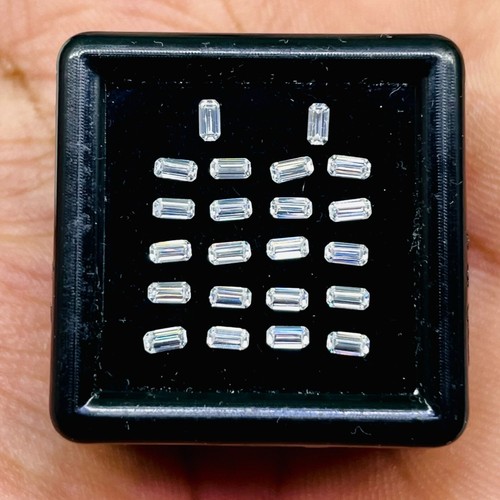 VVS 22 Pcs D Color Loose White Moissanite 3x1.5mm Emerald Cut Wholesale Lot - Picture 4 of 8