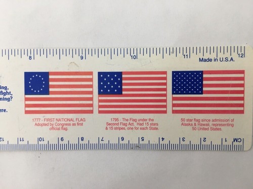 Historic flags of our country, Modern woodman of America Ruler,with Presidents - Picture 5 of 11