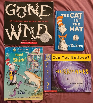 Lot Of 4 Childrens Books Dr. Suess and Scholastic Books