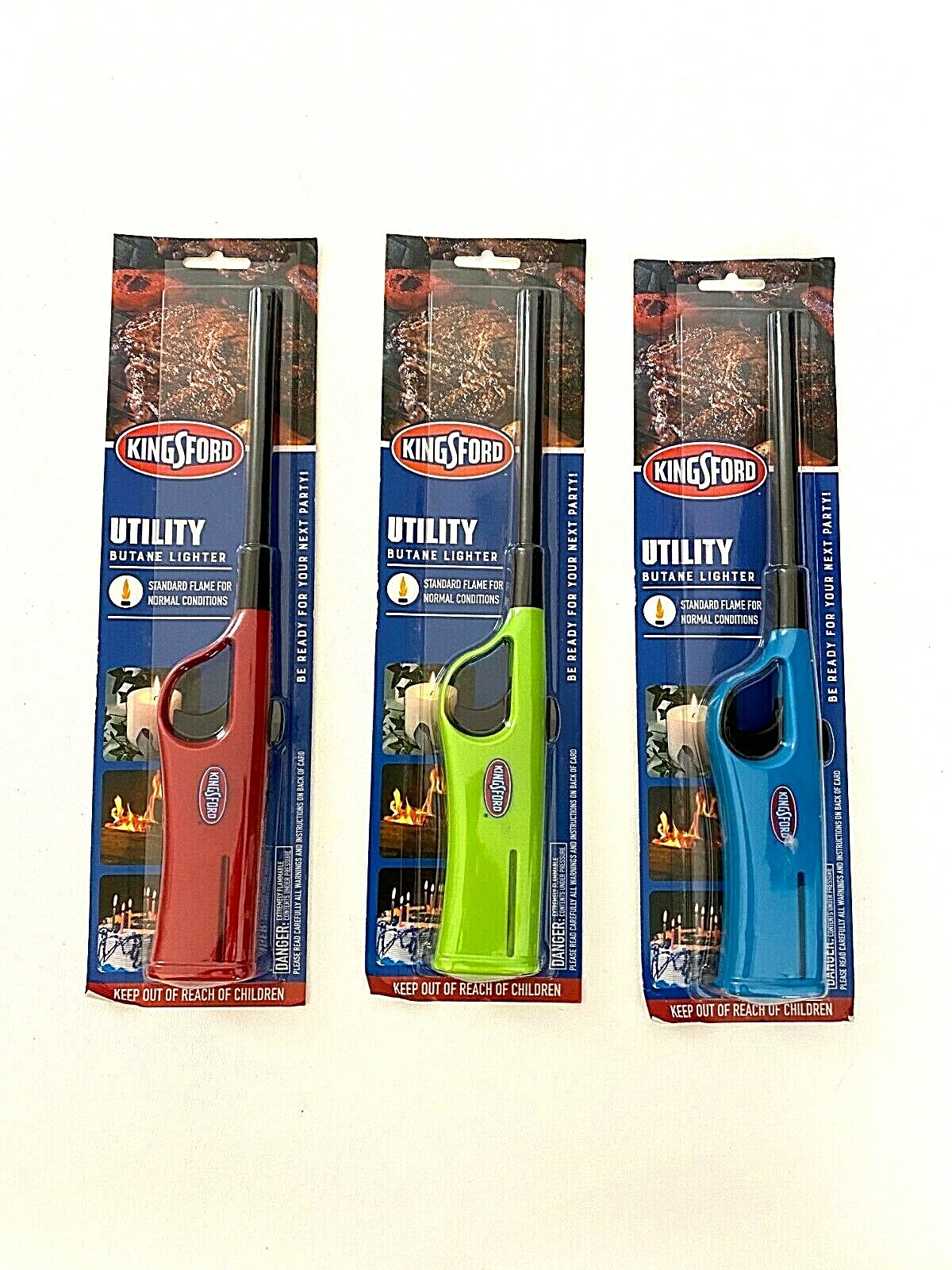 3 pack Kingsford Lighter Utility Butane Lighters eBay