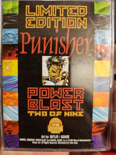 1994 Fleer Marvel Universe Limited Edition Power Blast Card 2/9 Punisher W/ Case - Picture 4 of 4
