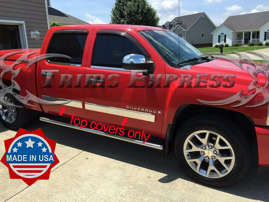 20072013 GMC Sierra Crew Cab Body Side Molding Trim Overlay Cover 4.25