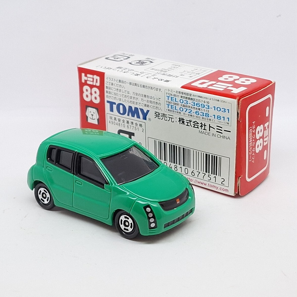 TOMICA 88 TOYOTA WILL CYPHA 1/59 TOMY DIECAST CAR New 2003 Green