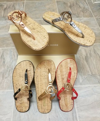 michael kors black and gold sandals