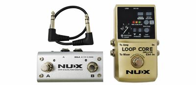 NUX Loop Core Deluxe 24-Bit Looper Pedal Bundle