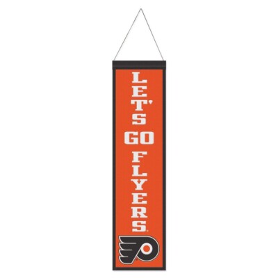 PHILADELPHIA FLYERS LET'S GO FLYERS WOOL BANNER 8'' X 32'' WINCRAFT  